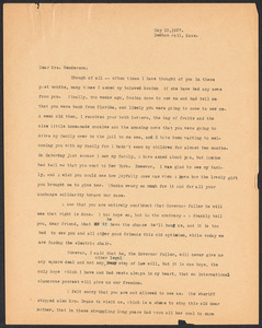 Sacco-Vanzetti Case Records, 1920-1928. Correspondence. Nicola Sacco to Mrs. Jessica Henderson, May 15, 1927. Box 38, Folder 37, Harvard Law School Library, Historical & Special Collections