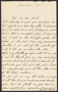 Sacco-Vanzetti Case Records, 1920-1928. Correspondence. Nicola Sacco to Mrs. Cerise Jack, December 29, 1922. Box 38, Folder 40, Harvard Law School Library, Historical & Special Collections