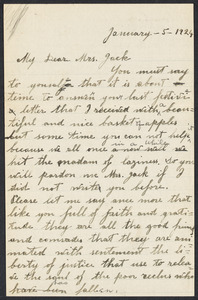 Sacco-Vanzetti Case Records, 1920-1928. Correspondence. Nicola Sacco to Mrs. Cerise Jack, January 5, 1924. Box 38, Folder 49, Harvard Law School Library, Historical & Special Collections