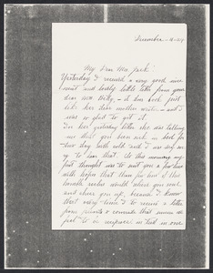 Sacco-Vanzetti Case Records, 1920-1928. Correspondence. Nicola Sacco to Mrs. Cerise Jack, December 16, 1924. Box 38, Folder 59, Harvard Law School Library, Historical & Special Collections