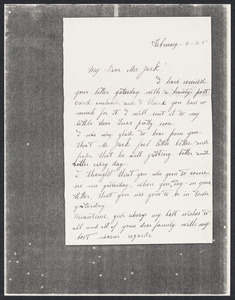 Sacco-Vanzetti Case Records, 1920-1928. Correspondence. Nicola Sacco to Mrs. Cerise Jack, February 6, 1925. Box 38, Folder 62, Harvard Law School Library, Historical & Special Collections