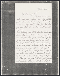 Sacco-Vanzetti Case Records, 1920-1928. Correspondence. Nicola Sacco to Mrs. Cerise Jack, April 16, 1925. Box 38, Folder 67, Harvard Law School Library, Historical & Special Collections