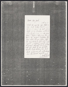 Sacco-Vanzetti Case Records, 1920-1928. Correspondence. Nicola Sacco to Mrs. Cerise Jack, July 9, 1925. Box 38, Folder 73, Harvard Law School Library, Historical & Special Collections