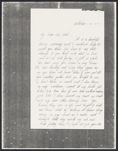 Sacco-Vanzetti Case Records, 1920-1928. Correspondence. Nicola Sacco to Mrs. Cerise Jack, October 4, 1925. Box 38, Folder 76, Harvard Law School Library, Historical & Special Collections