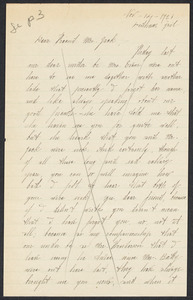 Sacco-Vanzetti Case Records, 1920-1928. Correspondence. Nicola Sacco to Mrs. Cerise Jack, November 12, 1926. Box 38, Folder 77, Harvard Law School Library, Historical & Special Collections