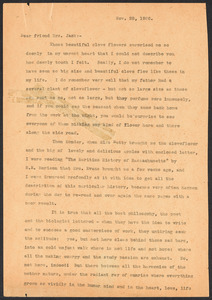 Sacco-Vanzetti Case Records, 1920-1928. Correspondence. Nicola Sacco to Mrs. Cerise Jack, November 28, 1926. Box 38, Folder 78, Harvard Law School Library, Historical & Special Collections