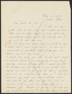 Sacco-Vanzetti Case Records, 1920-1928. Correspondence. Nicola Sacco to Mrs. Cerise Jack, March 25, 1927. Box 38, Folder 80, Harvard Law School Library, Historical & Special Collections