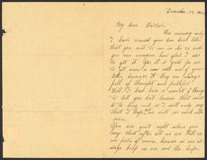 Sacco-Vanzetti Case Records, 1920-1928. Correspondence. Nicola Sacco to Bartolomeo Vanzetti, December 28, 1924. Box 38, Folder 88, Harvard Law School Library, Historical & Special Collections