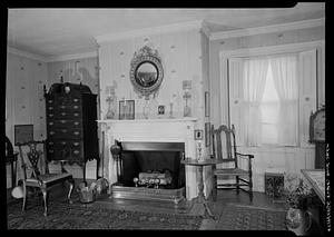 Kitterege-Rogers House, Salem: interior, bedroom - fireplace