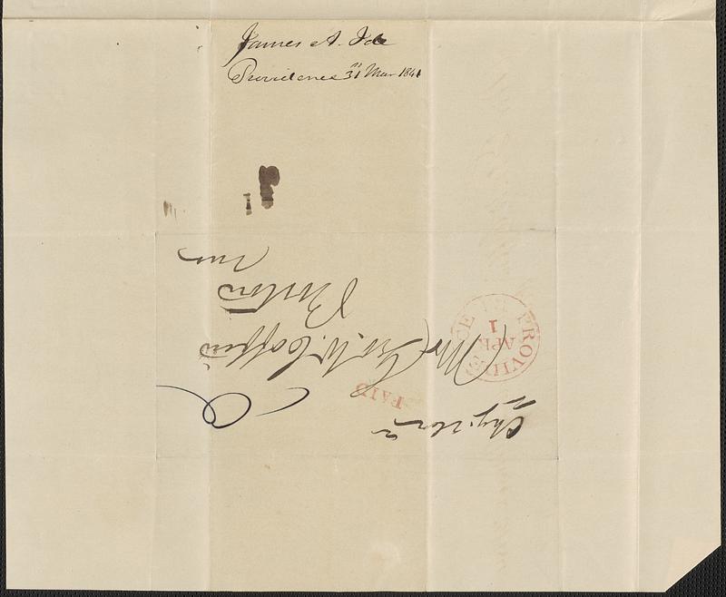 James A. Ide to George Coffin, 31 March 1841 - Digital Commonwealth