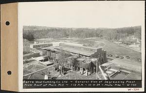 General view of Degreasing Plant from roof of main mill, Barre Wool Combing Co., Barre, Mass., 1:15 PM, Oct. 9, 1934