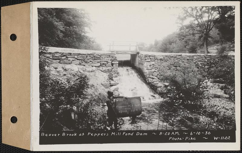 Beaver Brook at Pepper's mill pond dam, Ware, Mass., 820 AM, Jun. 10