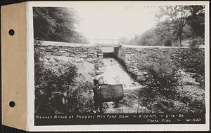Beaver Brook at Pepper's mill pond dam, Ware, Mass., 8:20 AM, Jun. 10, 1936