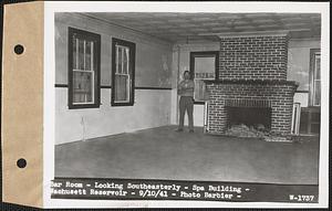 Bar room, looking southeasterly, Spa Building, Wachusett Reservoir, Clinton, Mass., Sep. 10, 1941