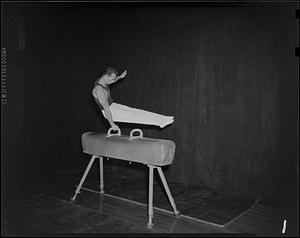 SC gymnast on the pommel horse