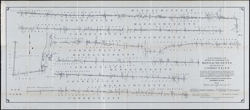 Plan of boundary line between the Commonwealth of Massachusetts and the State of Connecticut