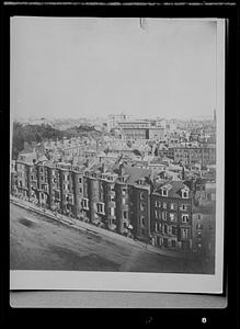Copy negative of 1861 photo of Park Square, Boston, Massachusetts