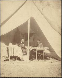 President Lincoln and Gen. McClellan in McClellan's tent, Antietam, Oct. 3, 1862