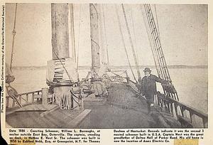 Date 1886, coasting schooner, William L. Burroughs