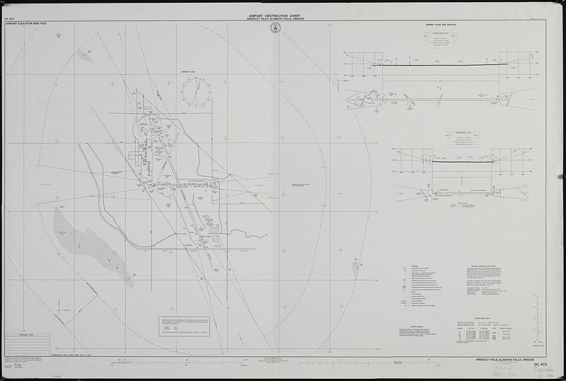 Airport obstruction chart, OC 473, Kingsley Field, Klamath Falls, Oregon