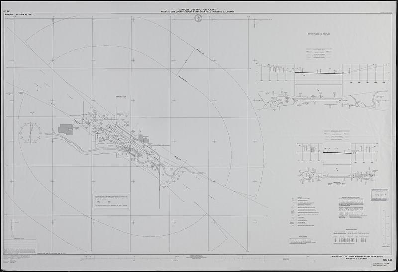 Airport obstruction chart, OC 643, Modesto City-County Airport-Harry Sham Field, Modesto, California