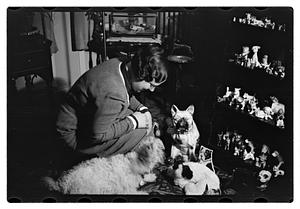 Miss Liddie A Livevey, collector of miniature dogs, 400, 1 live one