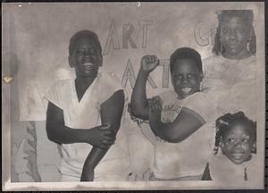 Sharlene Pringle with her children, Kenny, Idris and Shayna