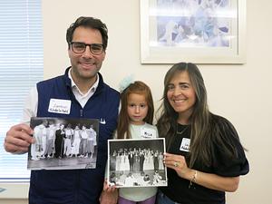 Anthony, Mila, and Lucero Abdelahad at the Lebanese and Syrian Community Digitization Day (2025)