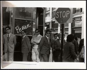 Group of businessmen downtown