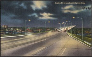 Groton-New London Bridge at Night