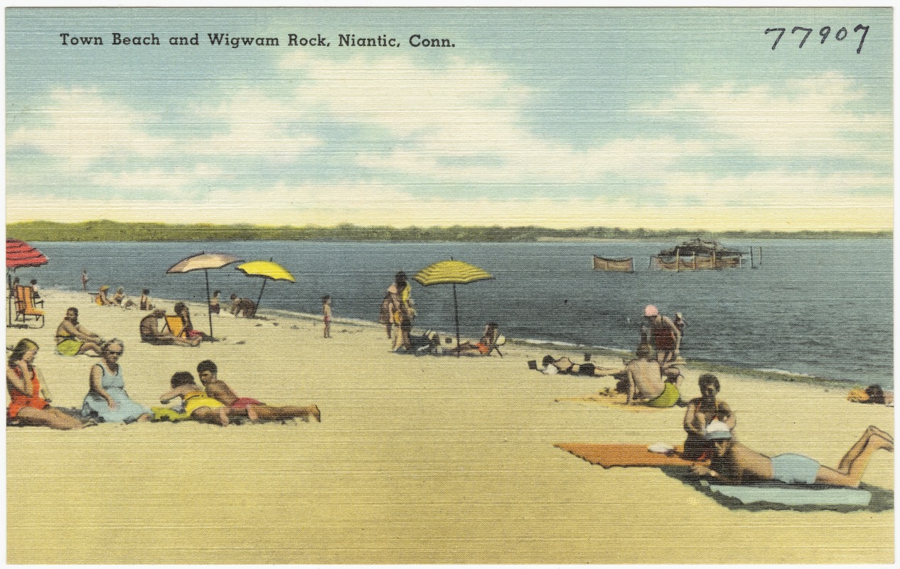 Town Beach and Wigwam Rock, Niantic, Conn.