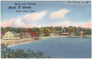 Beach and cottages, Point O' Woods, South Lyme, Conn.