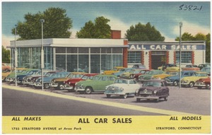 All Car Sales, all makes, all models. 1785 Stratford Avenue at Avon Park, Stratford, Connecticut.