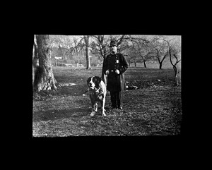Officer Alfred W. Goodhue and dog "Carlo"