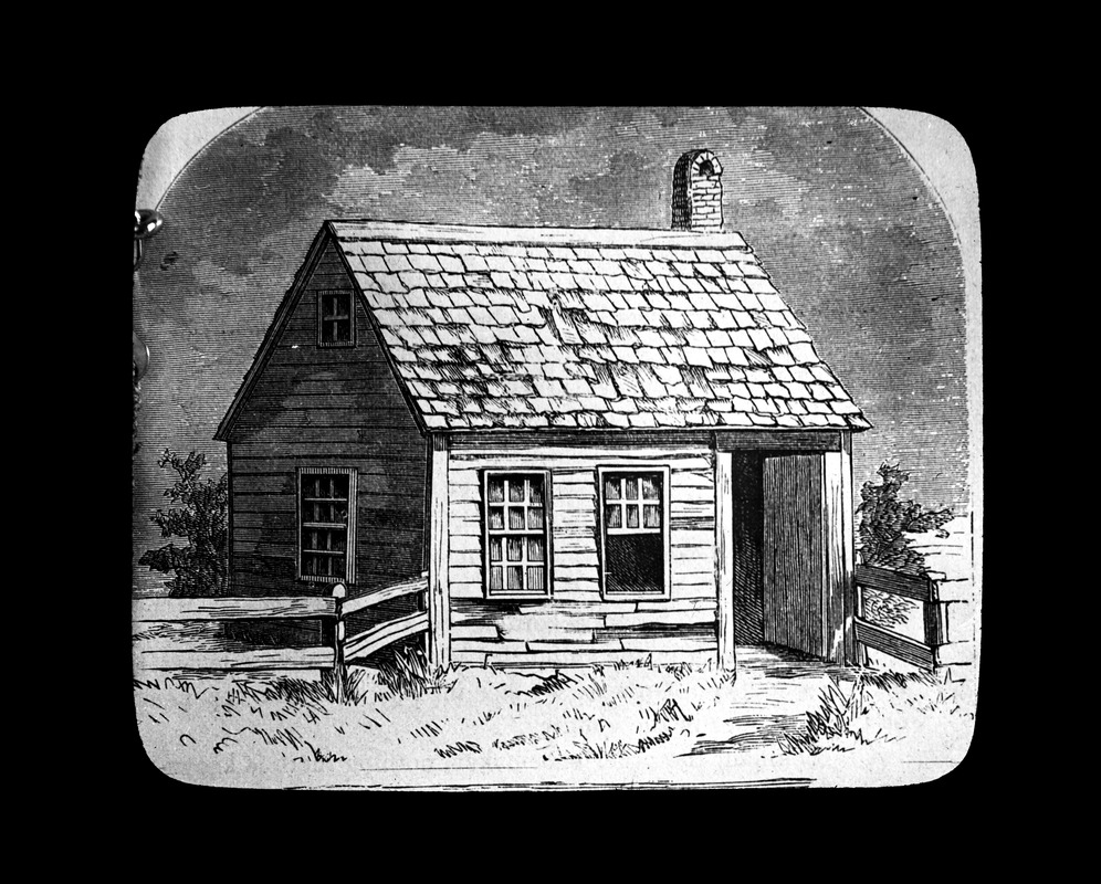 Bootmakers shop of olden times exterior - Digital Commonwealth