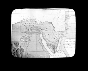 Map of the Holy land and Mount Sinai