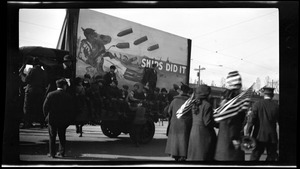 Fore River workman parade to Boston. November 11, 1918