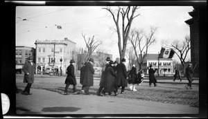 Italian Labor Emissary and Mayor Whiton leaving Stone Temple January, 1919