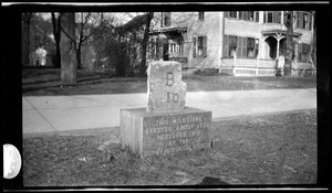 Ten mile stake. 1179 Hancock St. (in front of Holmes Hall)