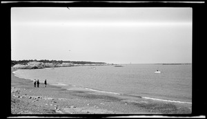Minots Light, the glades & shore from breakwater at North Scituate