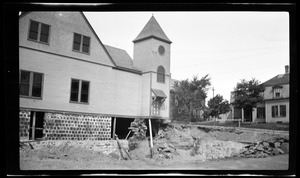 Construction - cellar and foundations. Franklin St., 1919