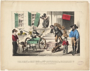 The first of May 1865 or gen'l moving day in Richmond, Va.