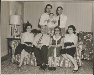 Changelian family. Gladys, Paul. George, his wife [Anahid] and baby Esther. Charles, his wife