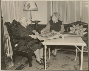 Mrs. Malcolm B. Hagopian (Rose). Oldest woman in Jamaica Plain, Miss Edith Merriam. She will be 89 years old next Nov.