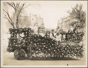 Parade car covered in flowers