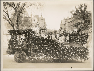 Parade car covered in flowers