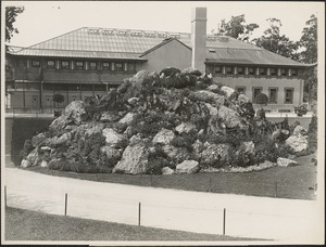 Rock garden with Bird House in the background, Franklin Park, Boston, Massachusetts