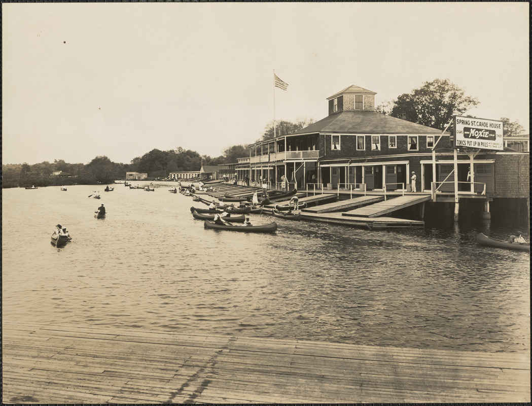 Spring Street canoe house, Charles River, West Roxbury Digital