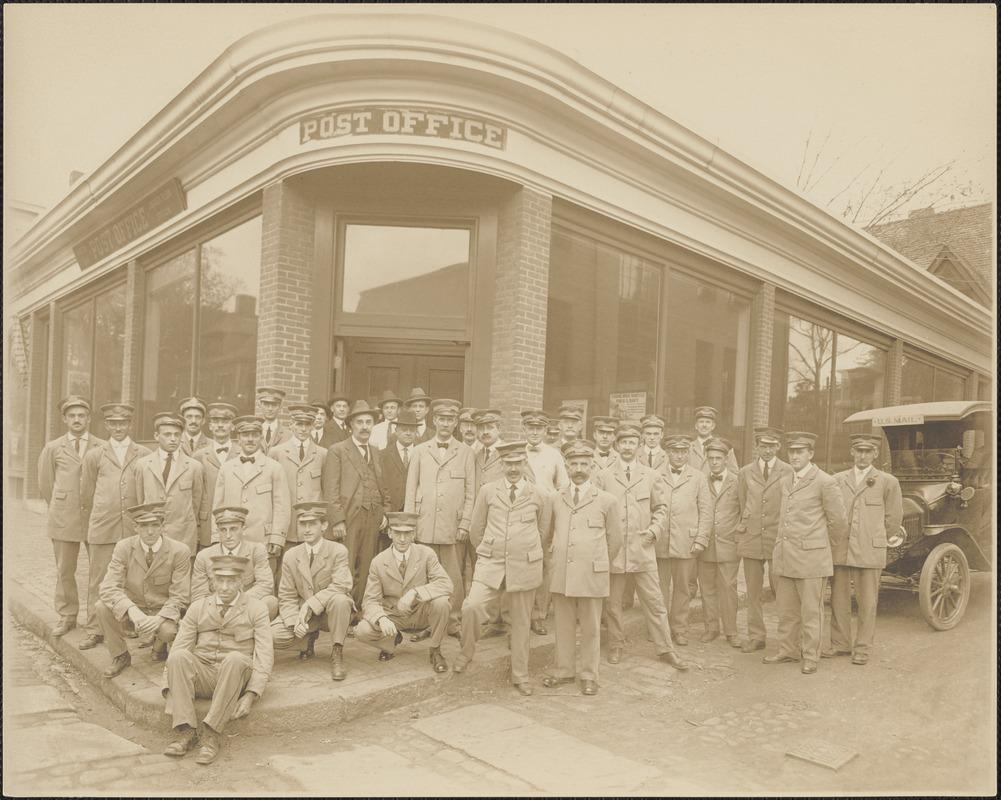 Workers at the Jamaica Plain Post Office, 71 Green Street, near Cheshire Street