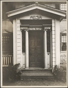 Front door of Champney House, Deerfield, Mass.